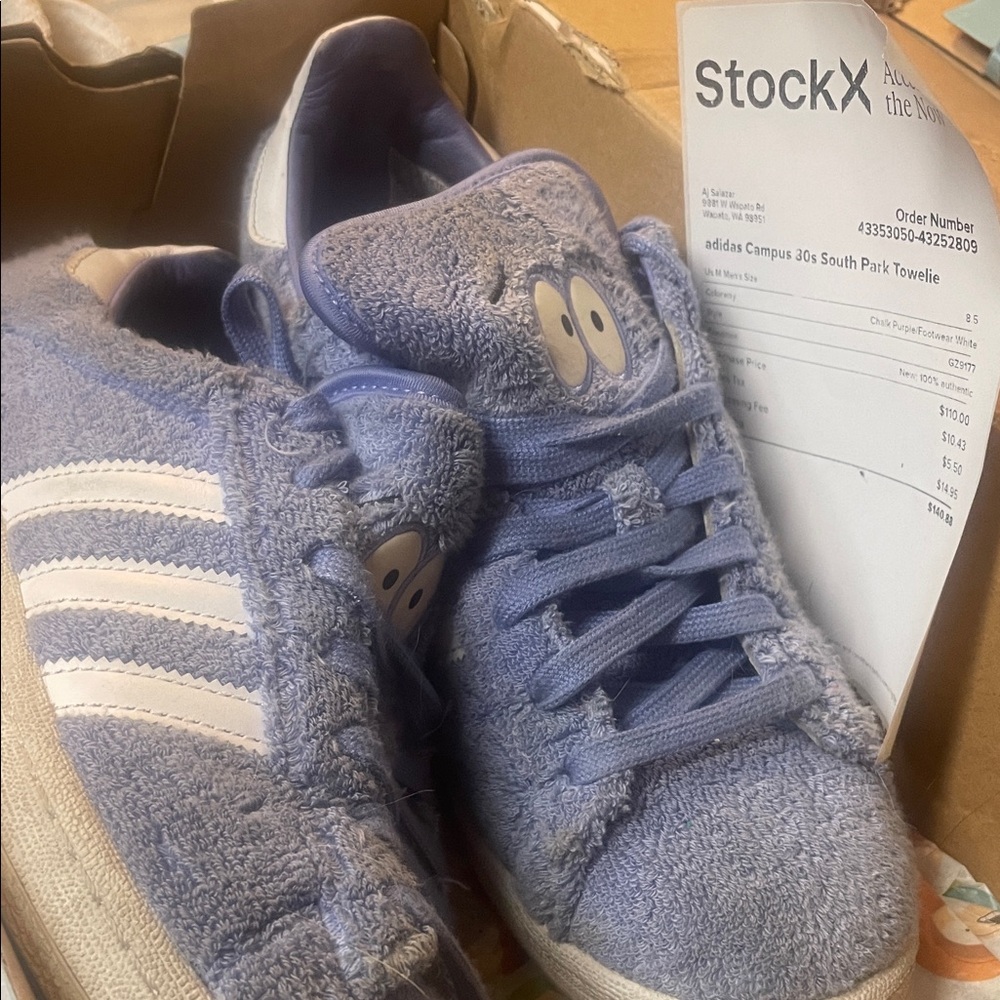 Adidas Campus 80s Towelie Edition Sneakers - Purple and White